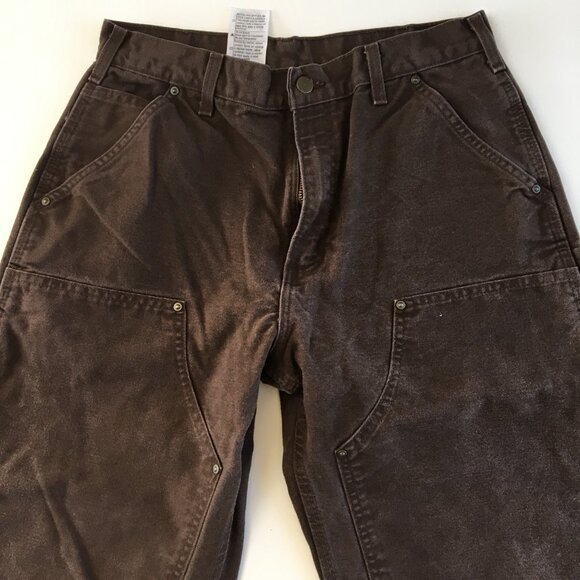 Carhartt B136 DK8 Duck Double-Front Dungarees 33X30 - Picture 2 of 9